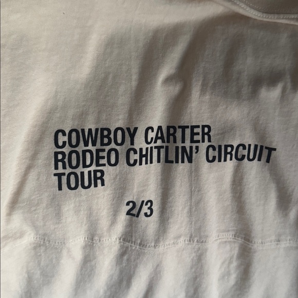 Beyoncé Official Cowboy Carter Tour Cream Spirit Jersey (Long Sleeve Shirt)LARGE - Picture 3 of 6